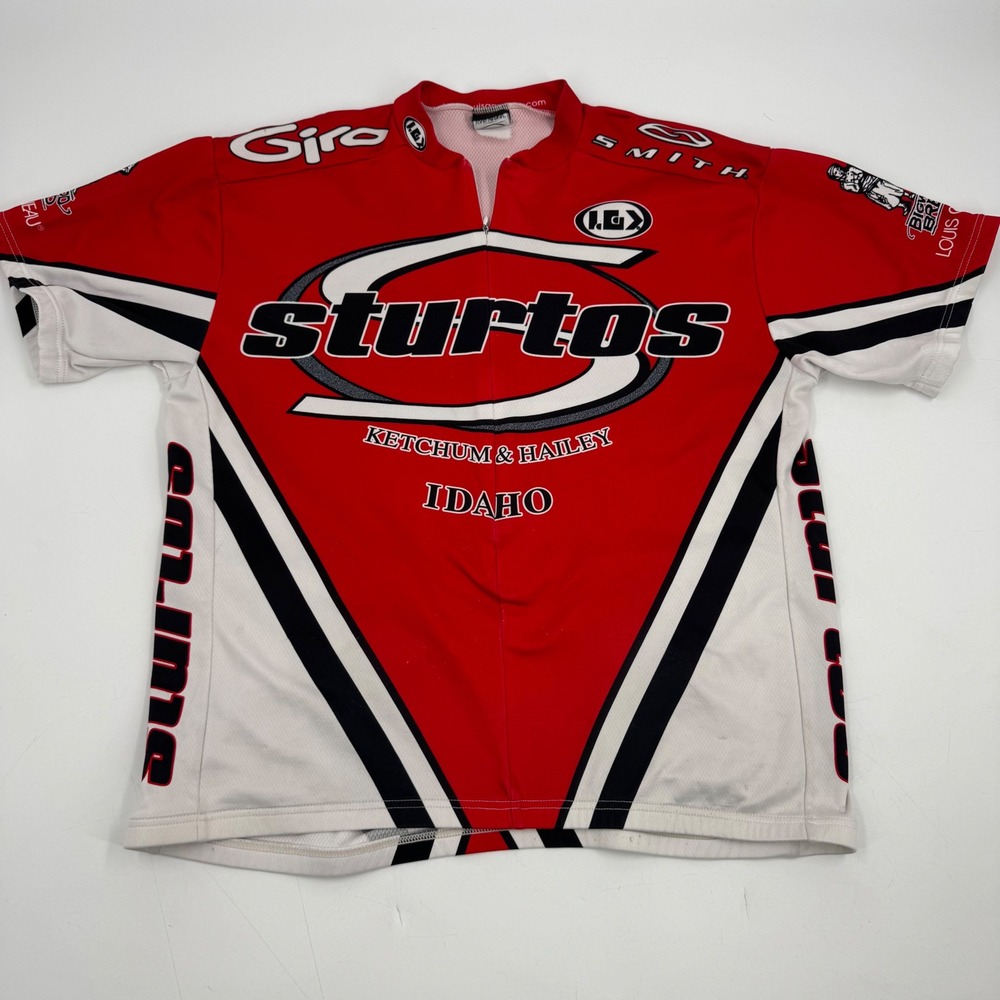 Louis Garneau Sturtevants Cycling Jersey Mens Red Giro Smith Ketchum Idaho L/XL‎